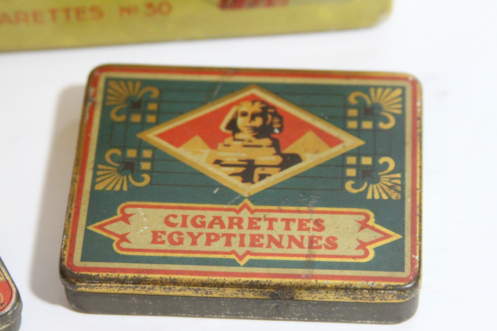 Vintage Cigarette Tins Featuring "Kosmos Marke Kairo" Case