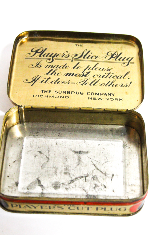 Vintage The Players Cut Plug Tobacco Tins