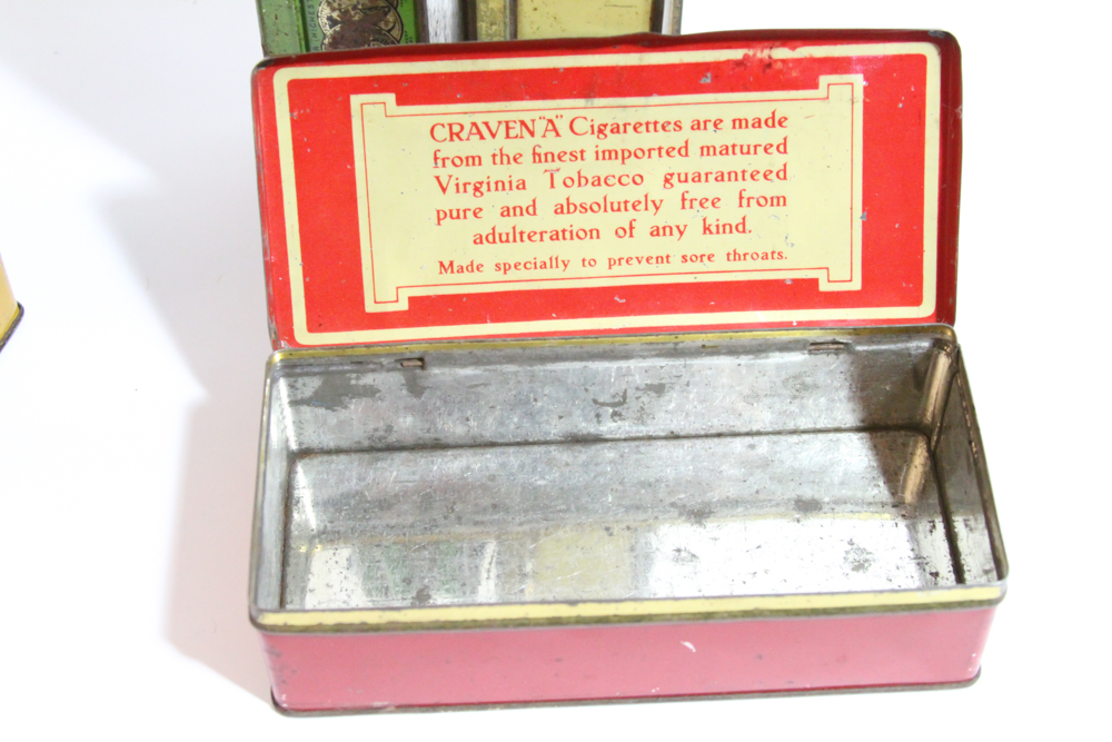 Vintage Cigarette Tins Featuring Carreras Craven "A"