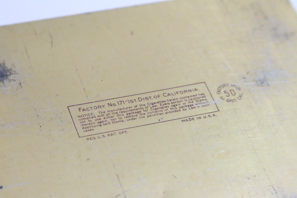 Vintage Folk Art Chesterfield Cigarette Tin