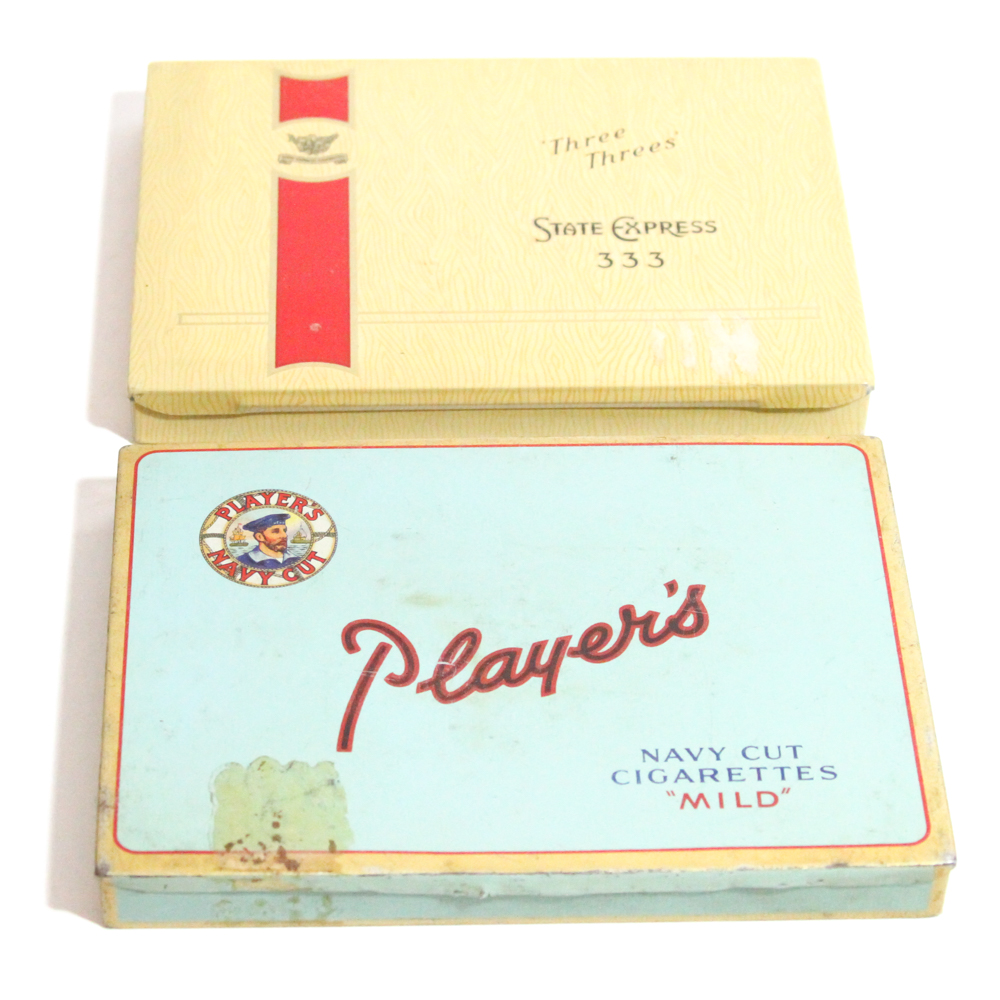 Vintage Cigarette Tins Featuring State Express