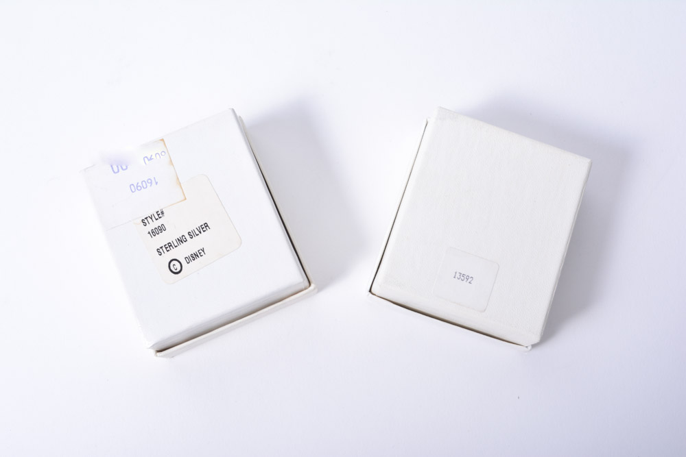 Sterling Silver Cinderella and Belle Disney Princess Pendants on Chain