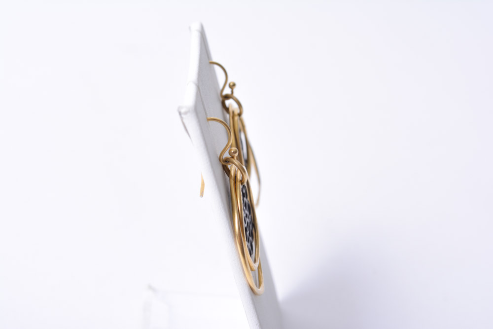 Gold Over Sterling Silver Bangle Bracelets and Hoop Drop Earrings