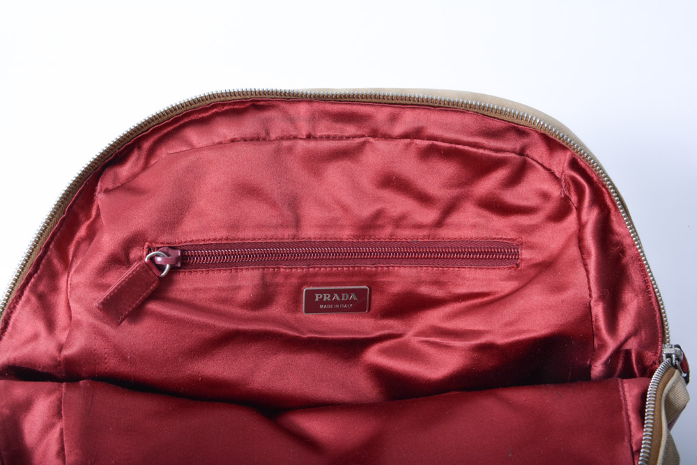 Prada Bowling Bag Handbag with Lock and Key