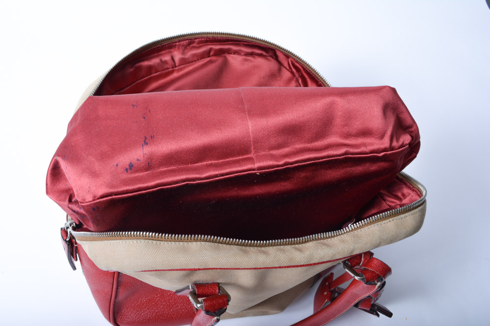 Prada Bowling Bag Handbag with Lock and Key