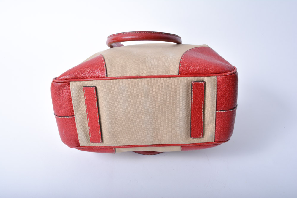 Prada Bowling Bag Handbag with Lock and Key