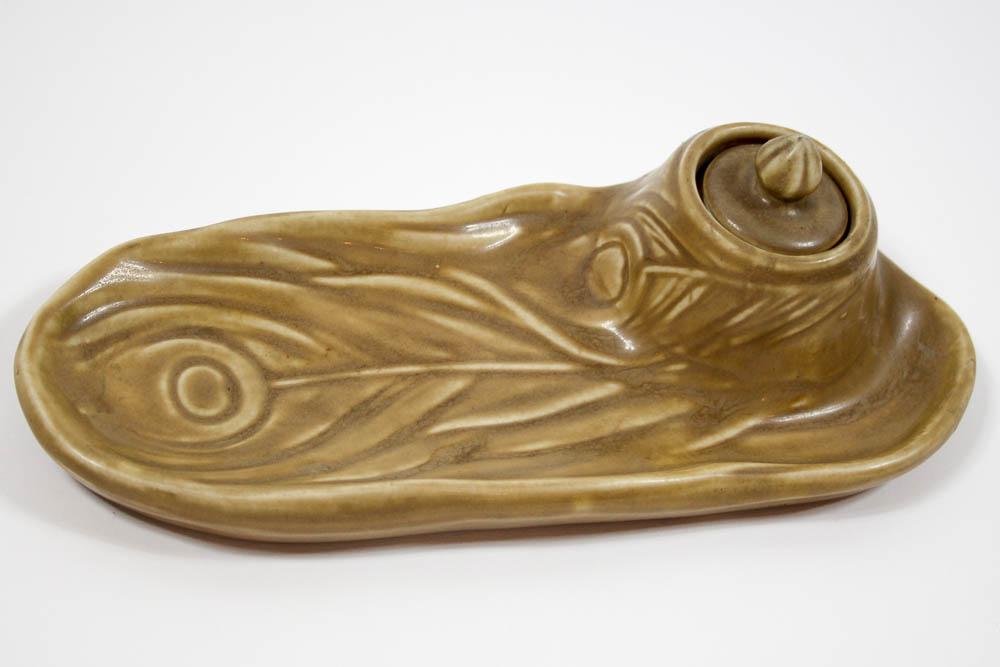 Vintage Rookwood Inkwell With Pen Tray