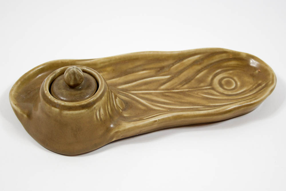 Vintage Rookwood Inkwell With Pen Tray