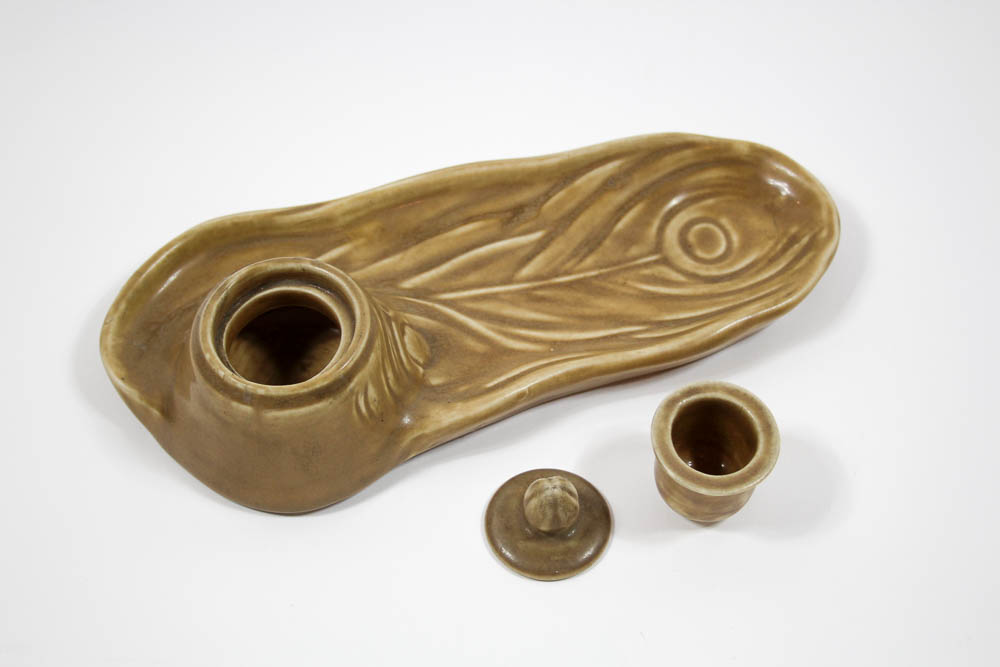 Vintage Rookwood Inkwell With Pen Tray