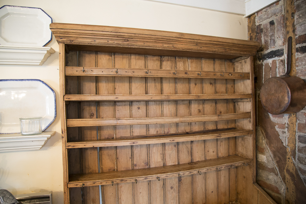 Antique Pine Welsh Dresser With Marble Top