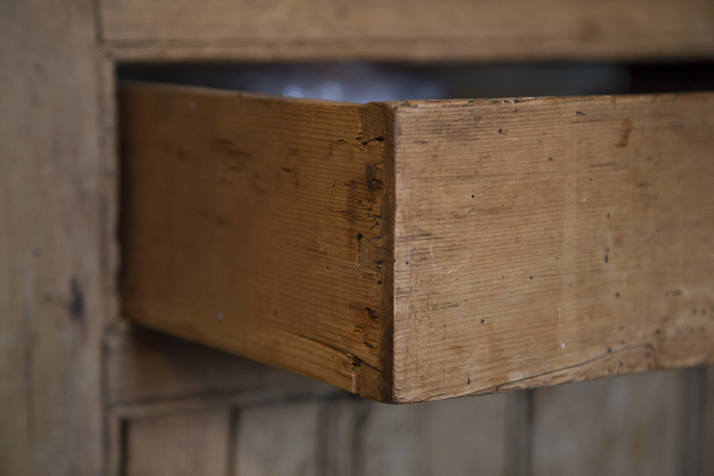 Antique Pine Welsh Dresser With Marble Top