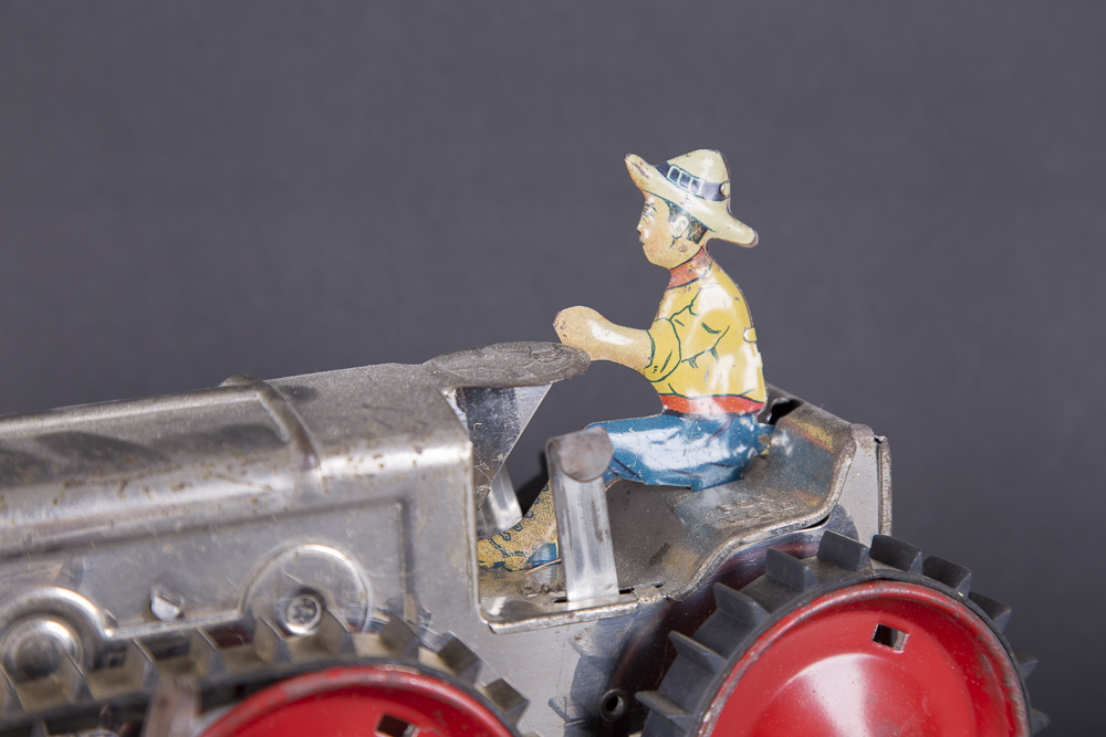 Vintage Marx Six Wheel Friction Climbing Tractor Toy