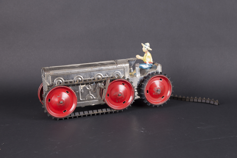 Vintage Marx Six Wheel Friction Climbing Tractor Toy