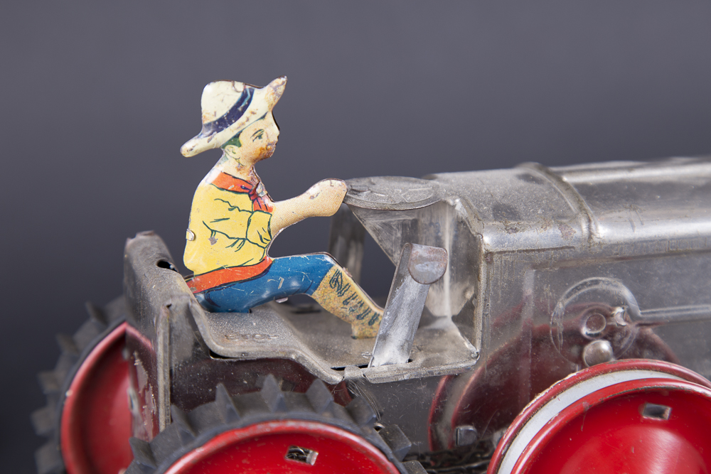 Vintage Marx Six Wheel Friction Climbing Tractor Toy