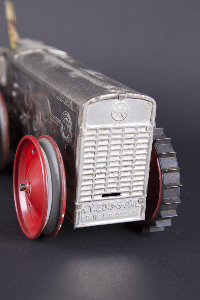 Vintage Marx Six Wheel Friction Climbing Tractor Toy