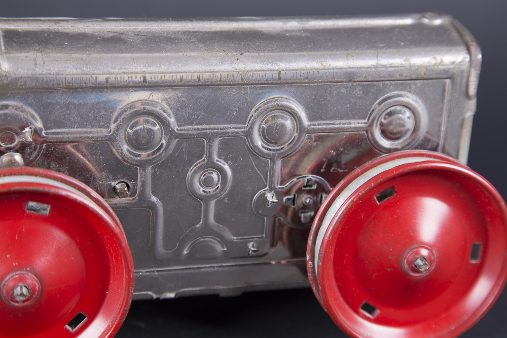 Vintage Marx Six Wheel Friction Climbing Tractor Toy