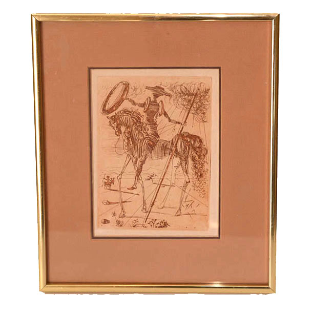Salvador Dali Restrike Etching "Don Quixote"