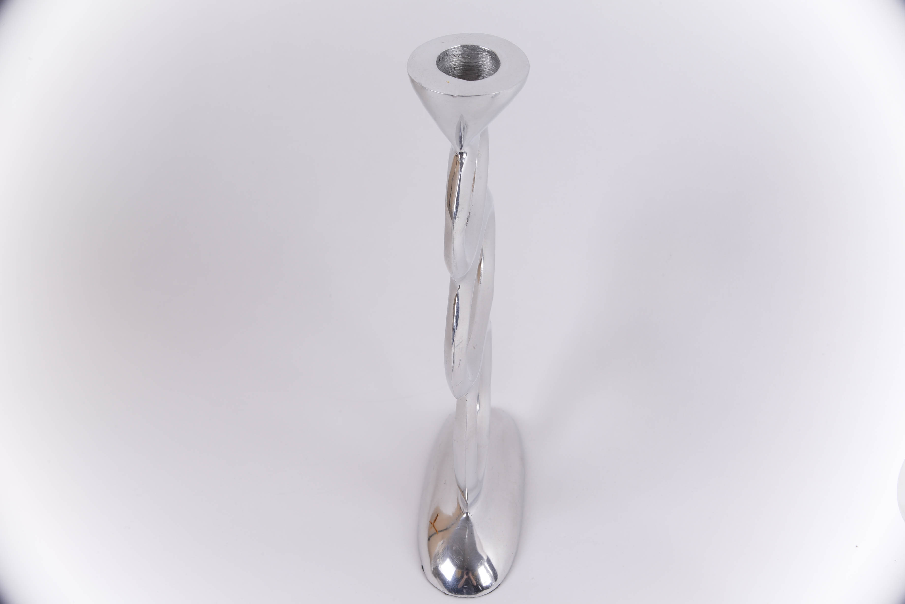 Modernist Tree Branch Form Silver Tone Candleholder with Modern Candleholders