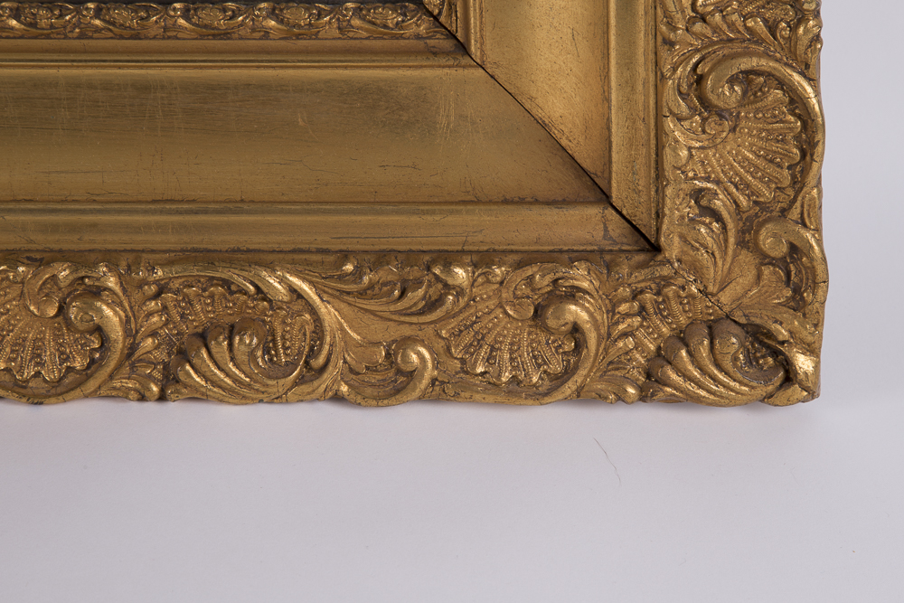 Mirror with Ornate Gold Tone Frame