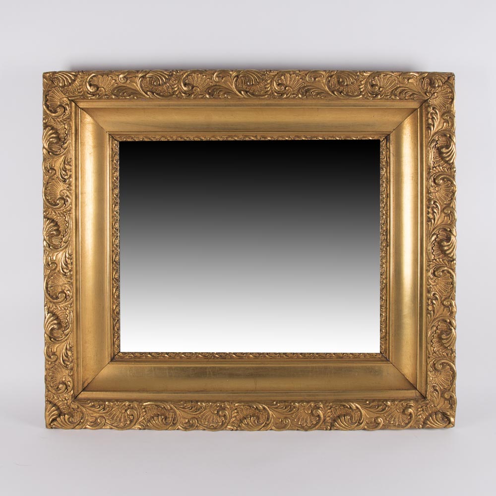 Mirror with Ornate Gold Tone Frame