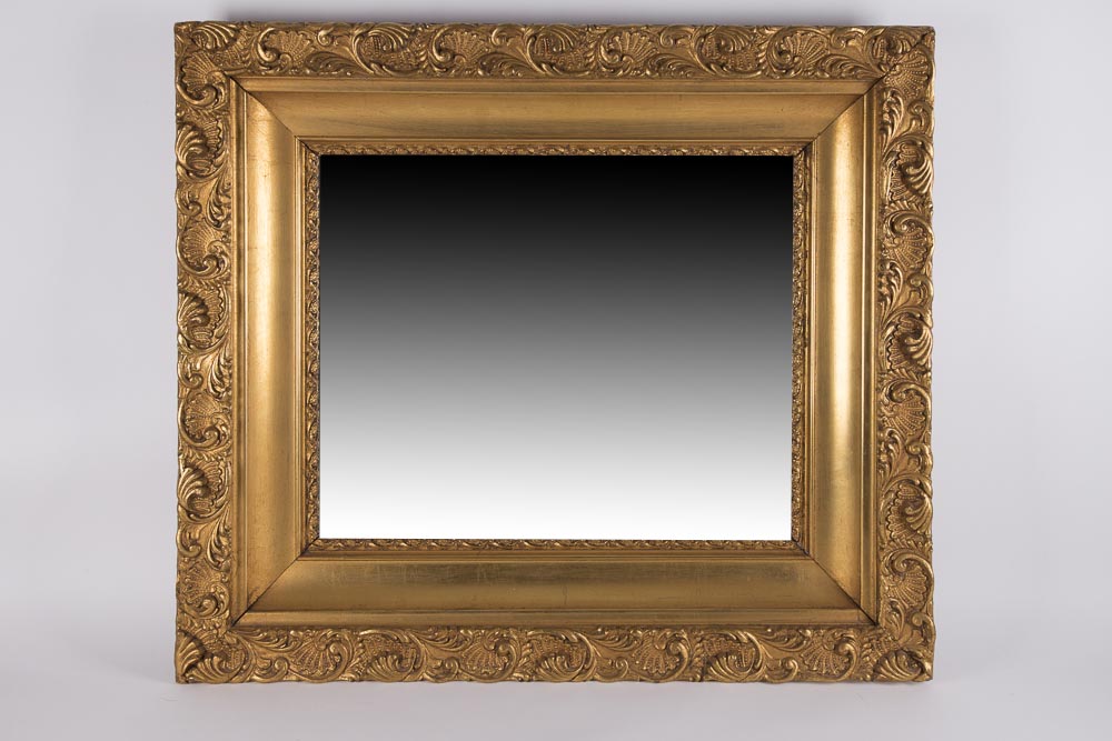 Mirror with Ornate Gold Tone Frame