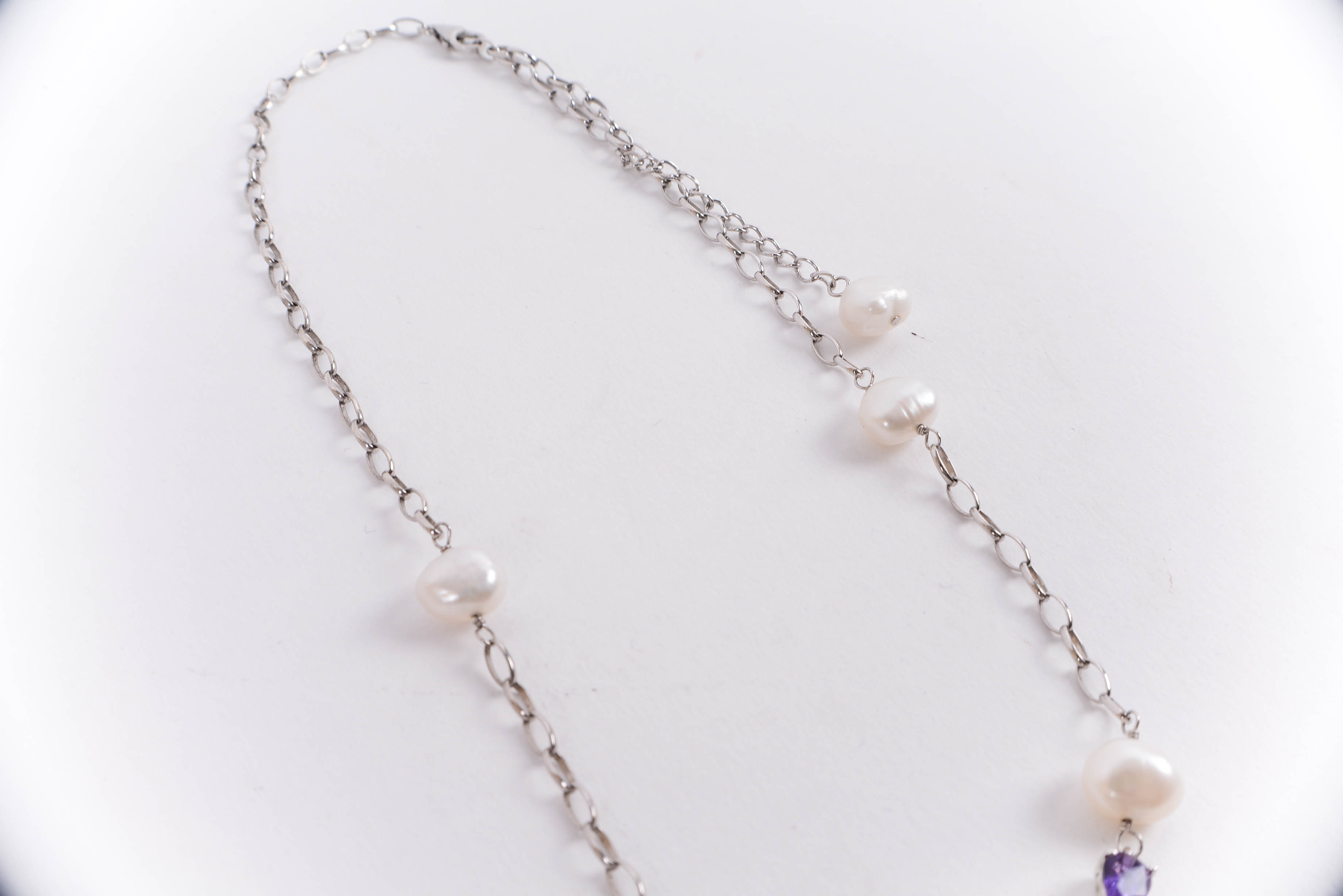 Sterling Silver, Gemstones and Pearl Necklace by Ross Simons