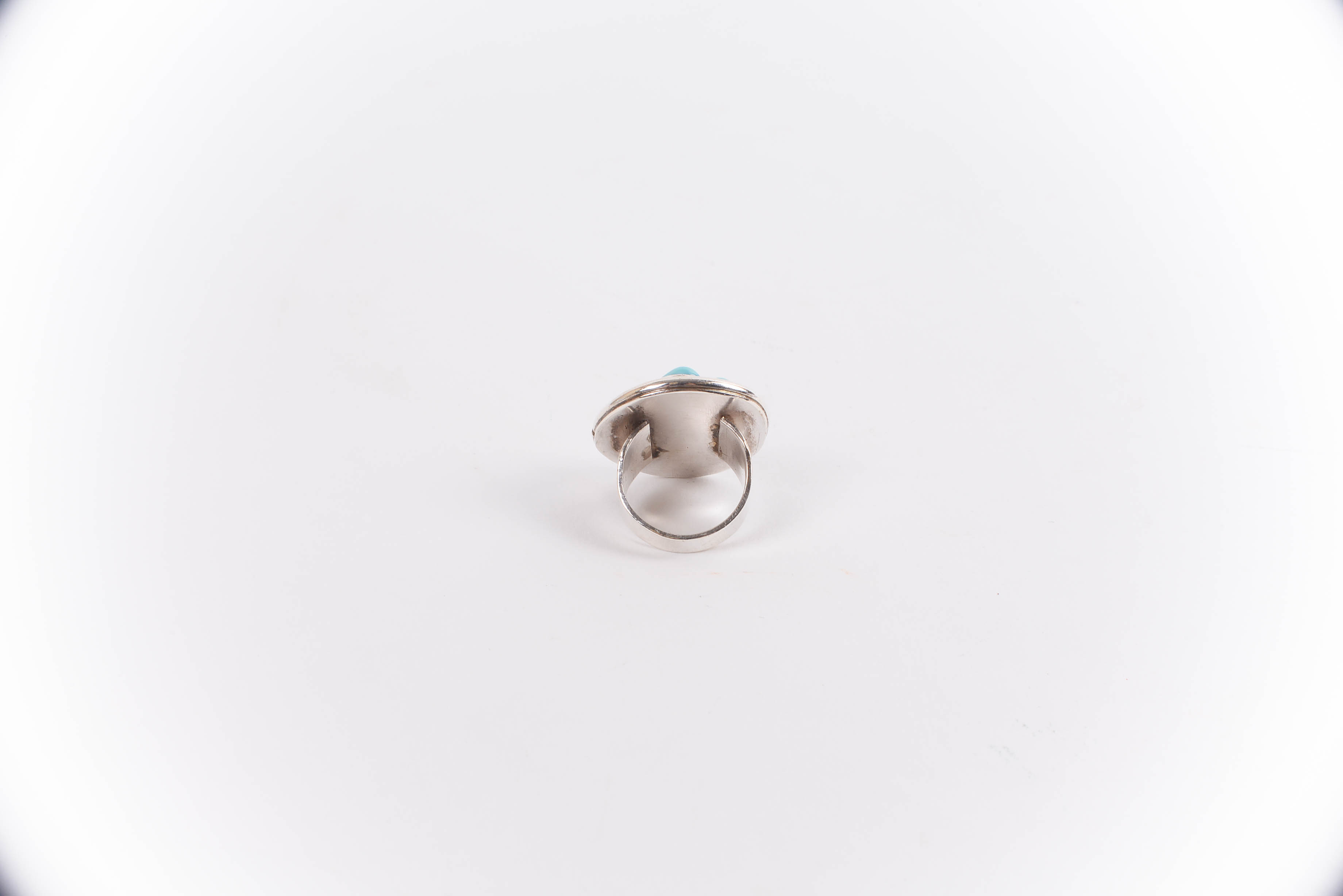 Grouping of Native American Style Silver Rings with Turquoise