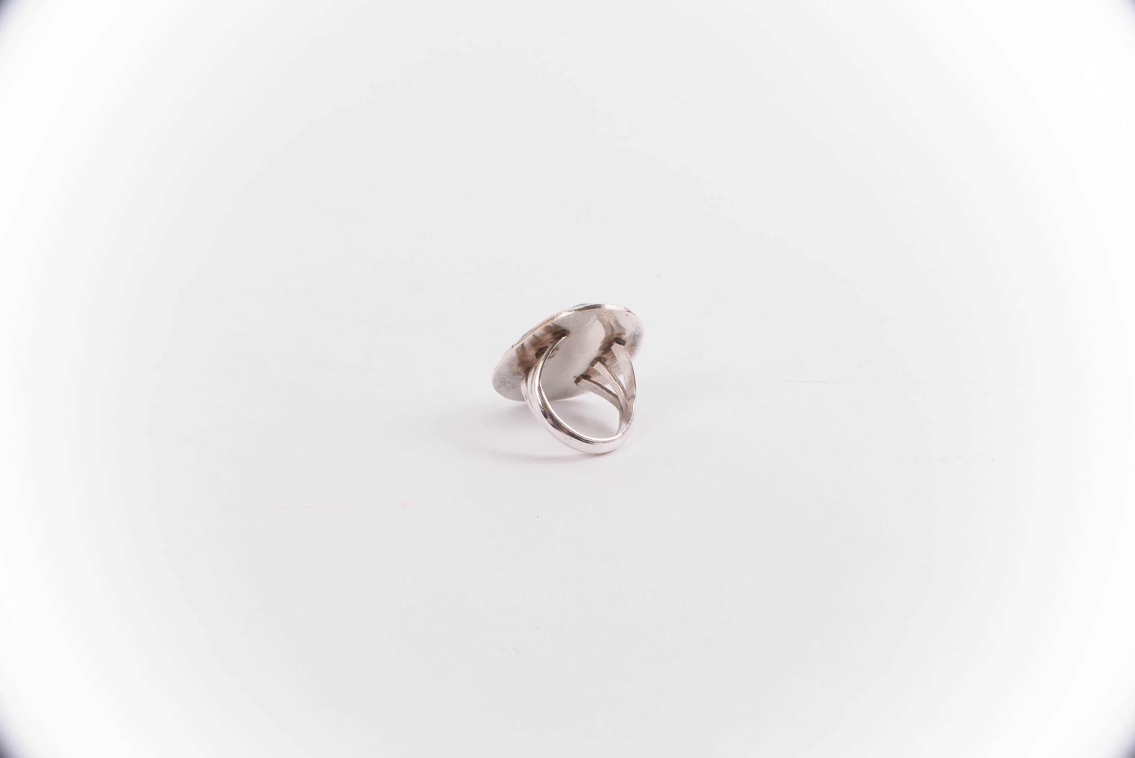 Grouping of Native American Style Silver Rings with Turquoise