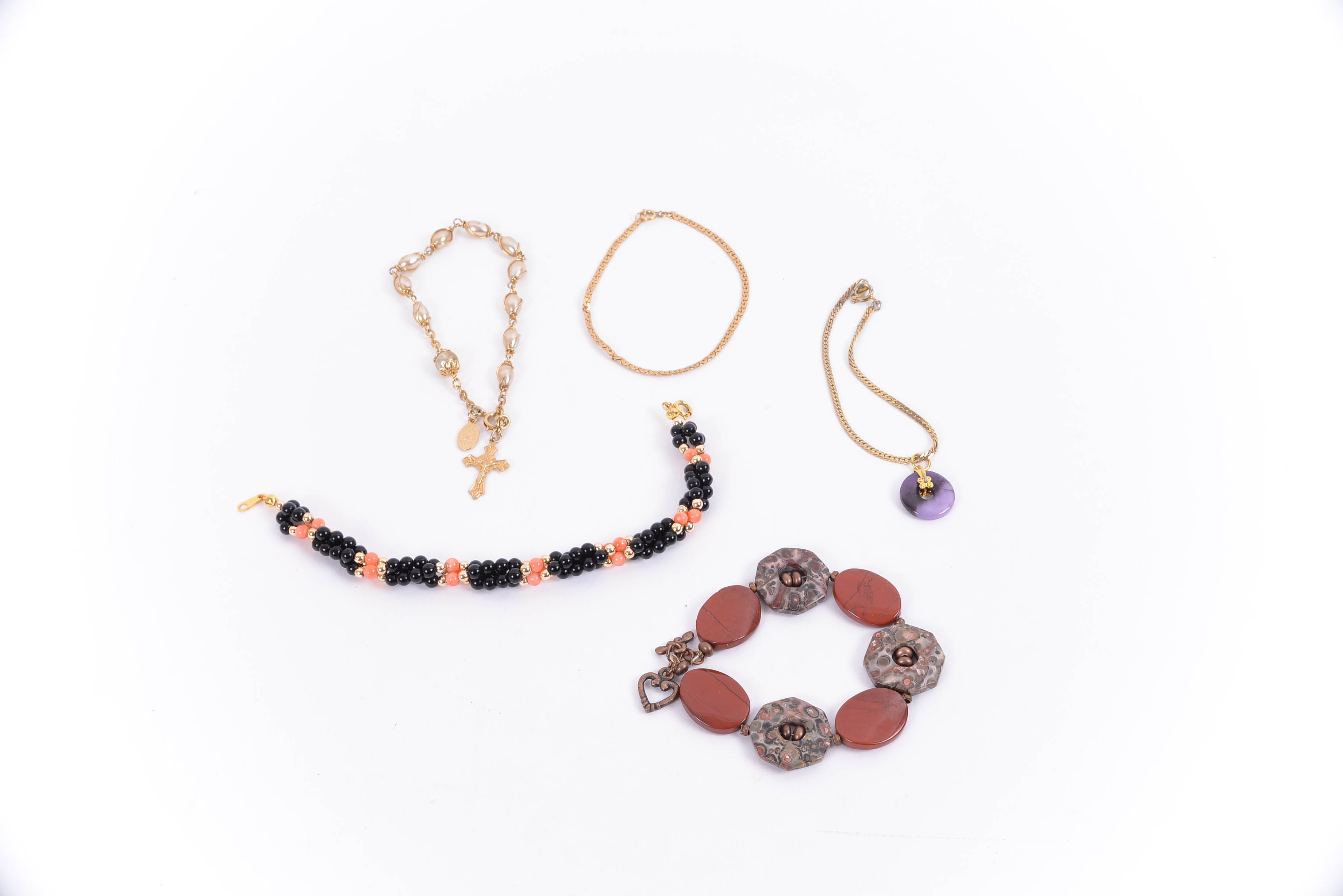 Group of Gemstone Bracelets