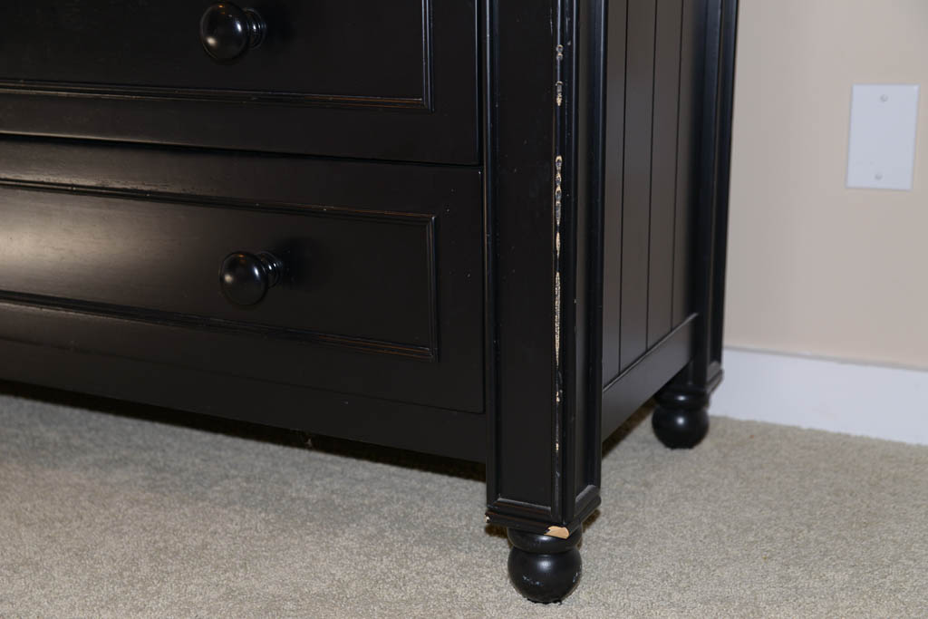 Black Painted Wood Dresser from Pottery Barn Kids