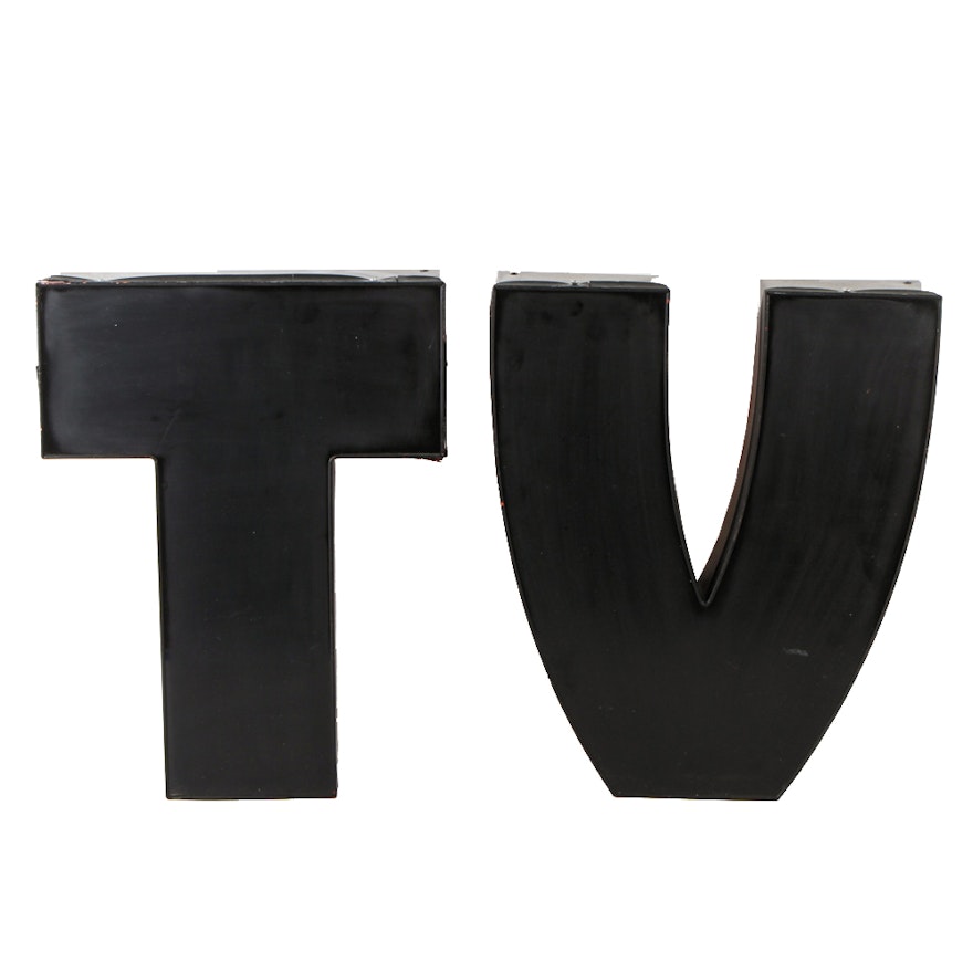 "TV" Decorative Wall Letters
