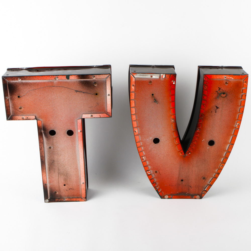 "TV" Decorative Wall Letters