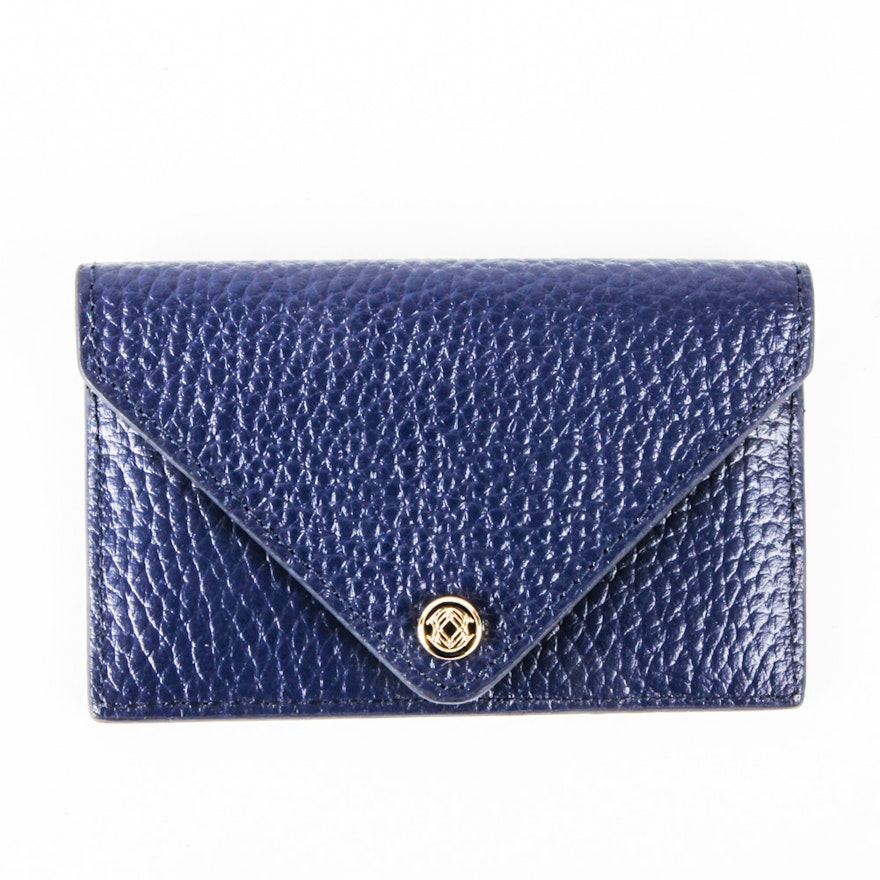 Dagne Dover Royal Blue Leather Card Case
