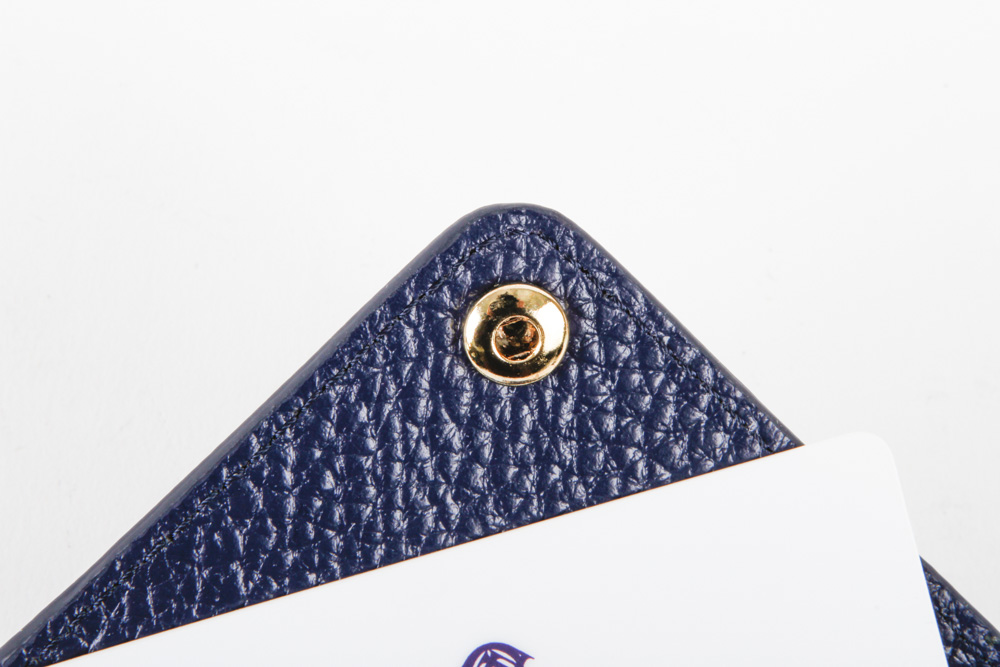 Dagne Dover Royal Blue Leather Card Case
