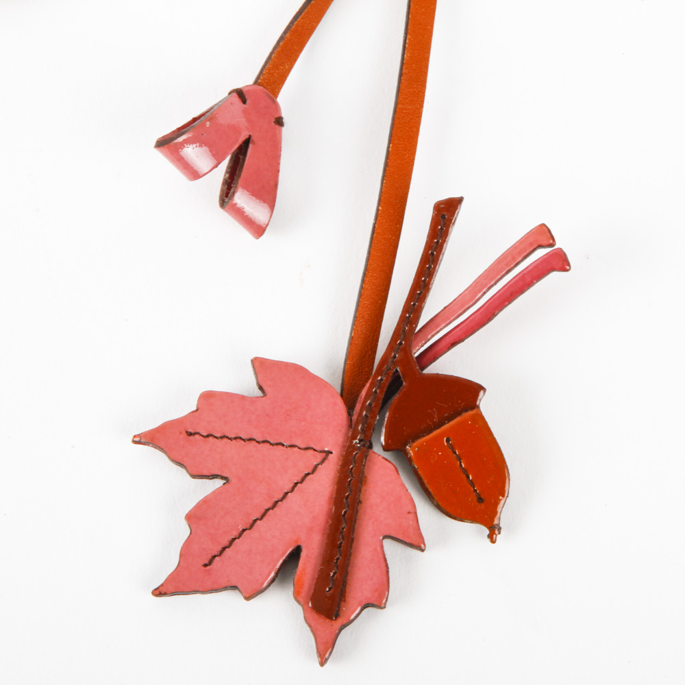 Prada Leather Foliage Fob