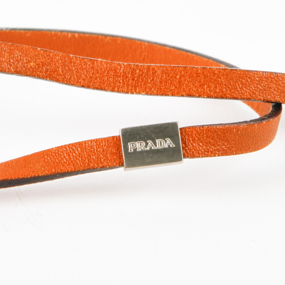 Prada Leather Foliage Fob