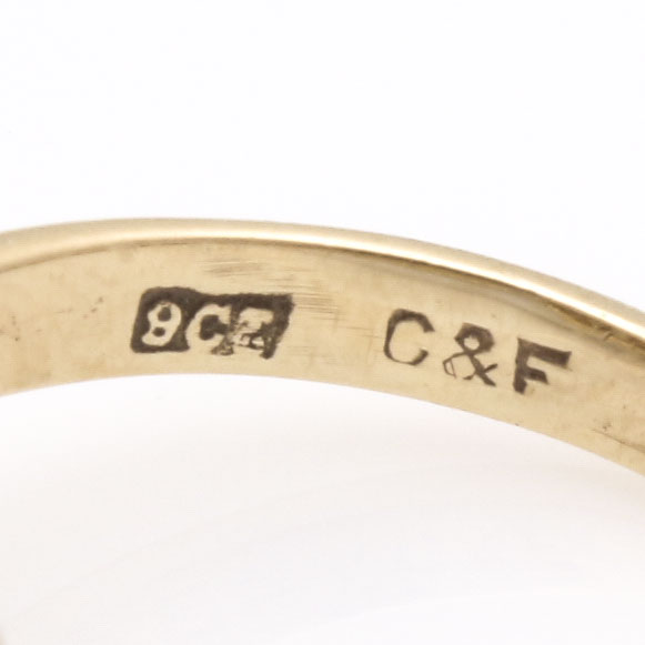 Vintage 9K Yellow Gold Heliodor and Pearl Ring