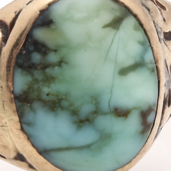 10K Yellow Gold Turquoise Ring