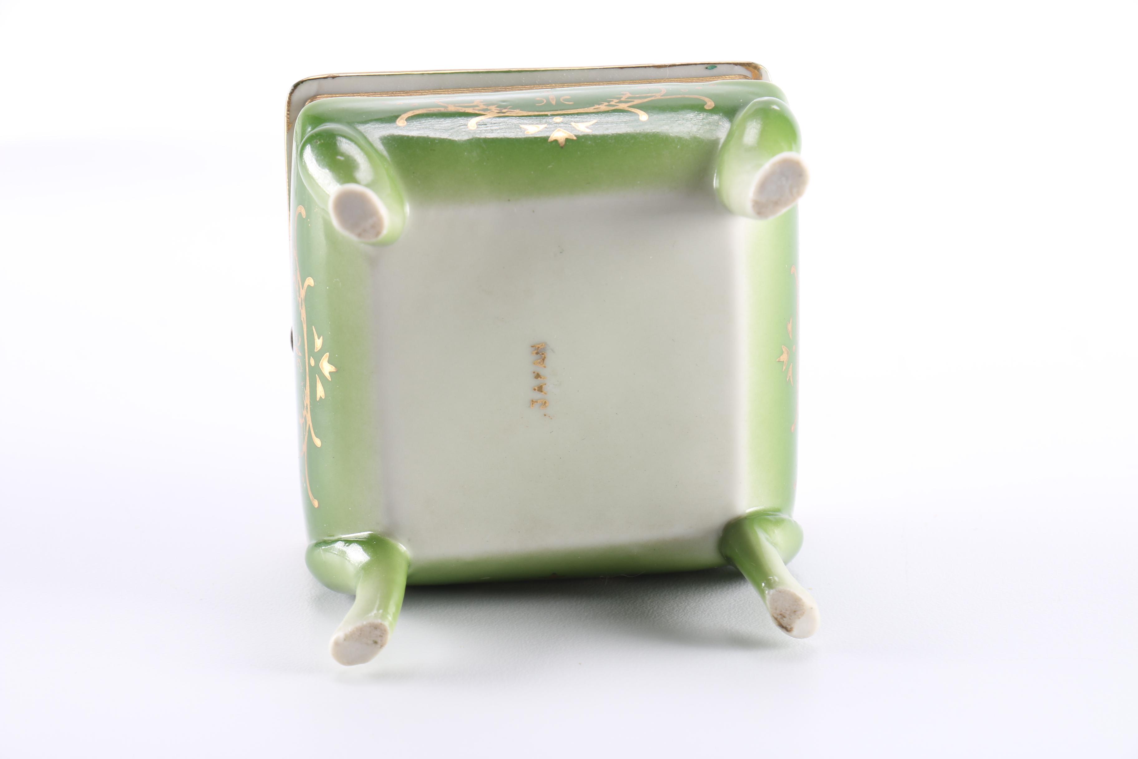 Brighton and Linden Travel Clocks with Porcelain Trinket Box