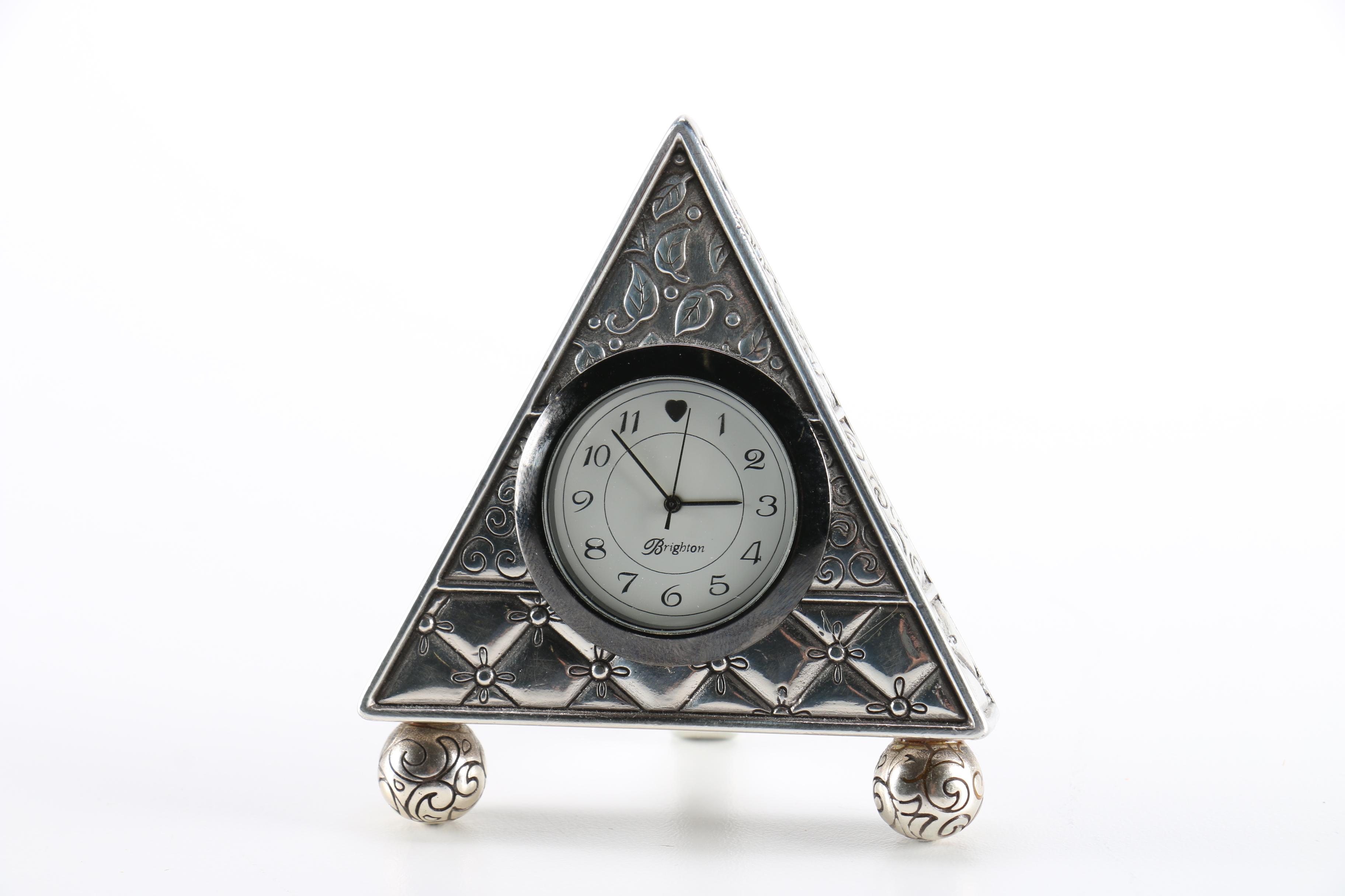 Brighton and Linden Travel Clocks with Porcelain Trinket Box