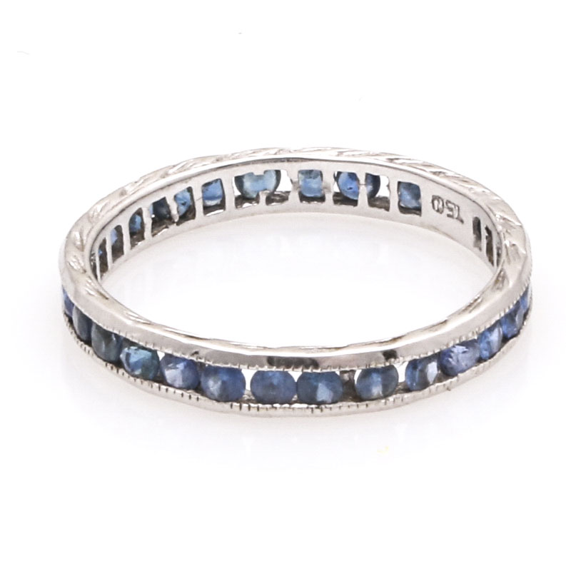 18K White Gold Sapphire Eternity Ring