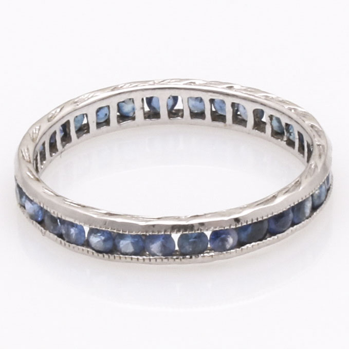 18K White Gold Sapphire Eternity Ring