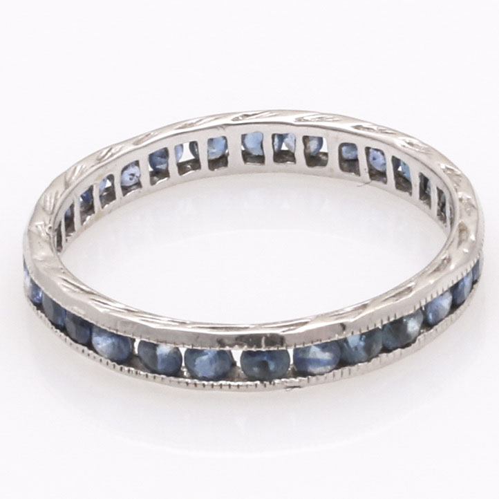 18K White Gold Sapphire Eternity Ring