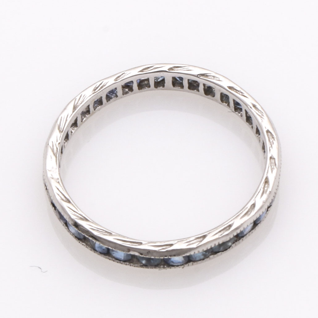 18K White Gold Sapphire Eternity Ring