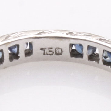 18K White Gold Sapphire Eternity Ring