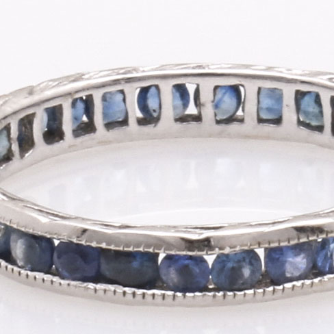 18K White Gold Sapphire Eternity Ring