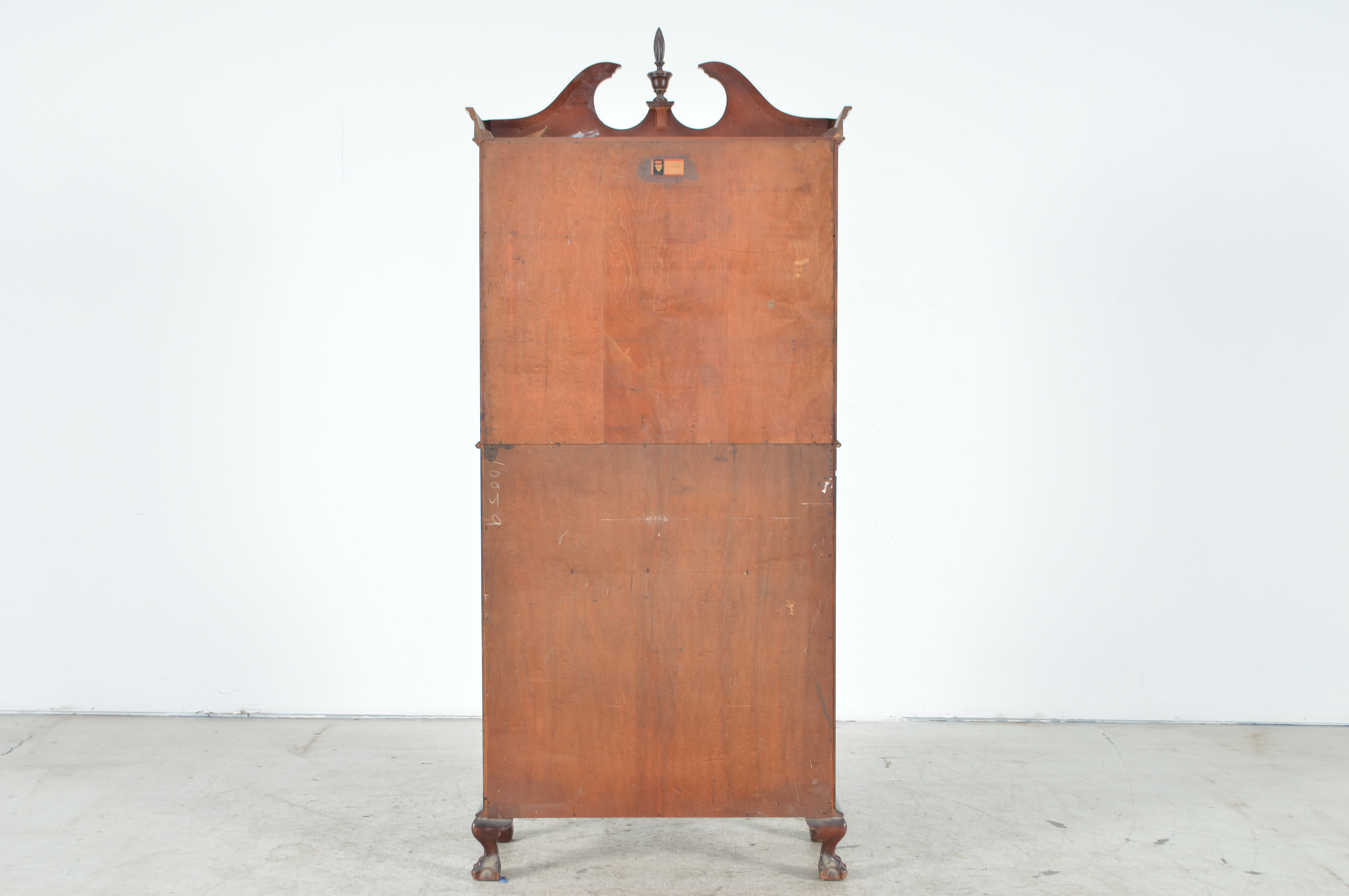 Vintage Chippendale Style Secretary Bookcase by Maddox