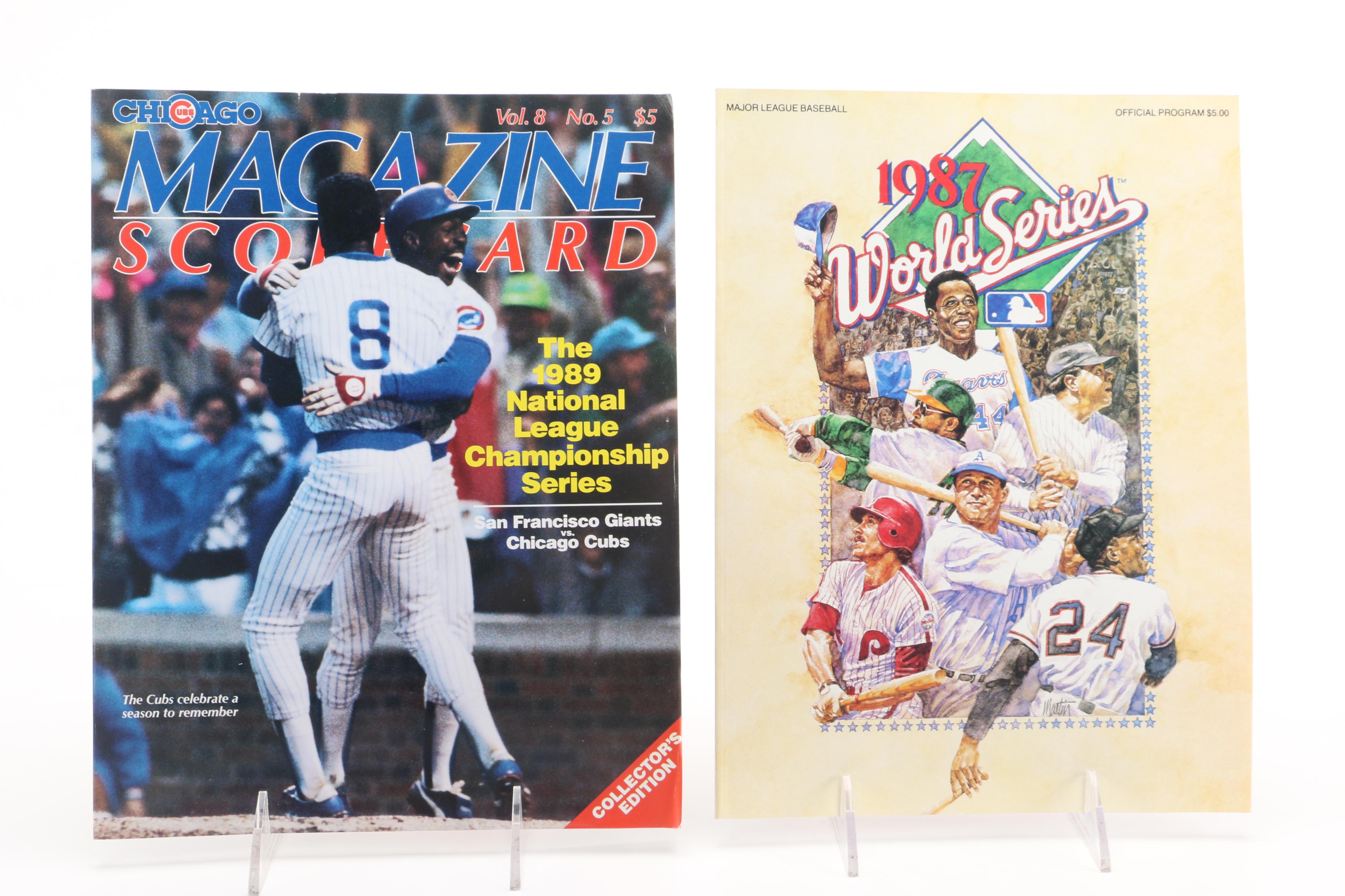 Major League Baseball Programs Including 1987 World Series