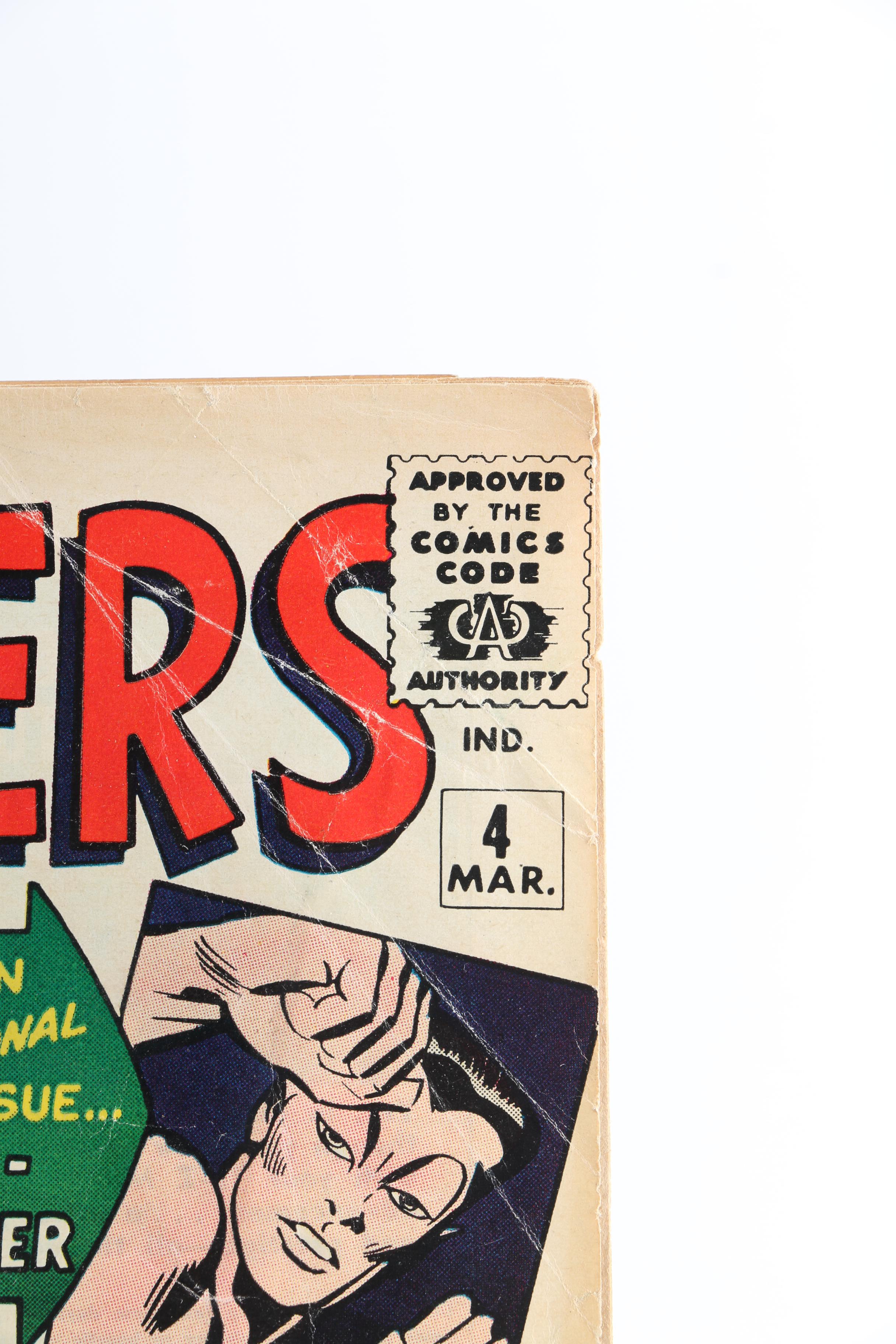 1964 "The Avengers" Issue #4 With Formal Reintroduction of Captain America