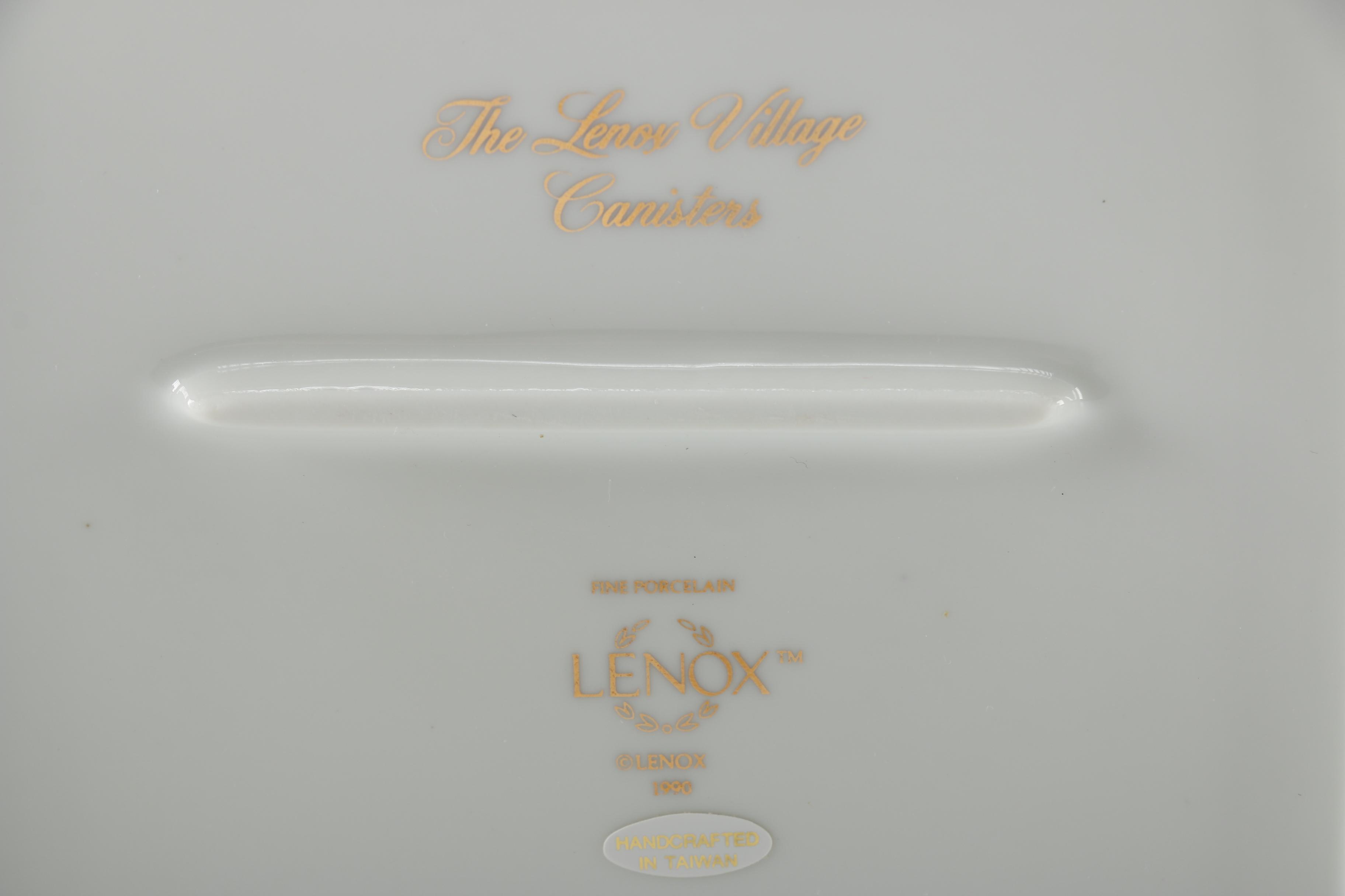 Lenox Porcelain "Village" Canisters